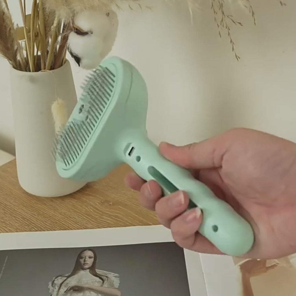 Pet Cleaning Grooming Dematting Mist Humidifier Hair Remover Brush